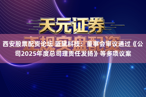 西安股票配资论坛 蓝黛科技：董事会审议通过《公司2025年度总司理责任发扬》等多项议案